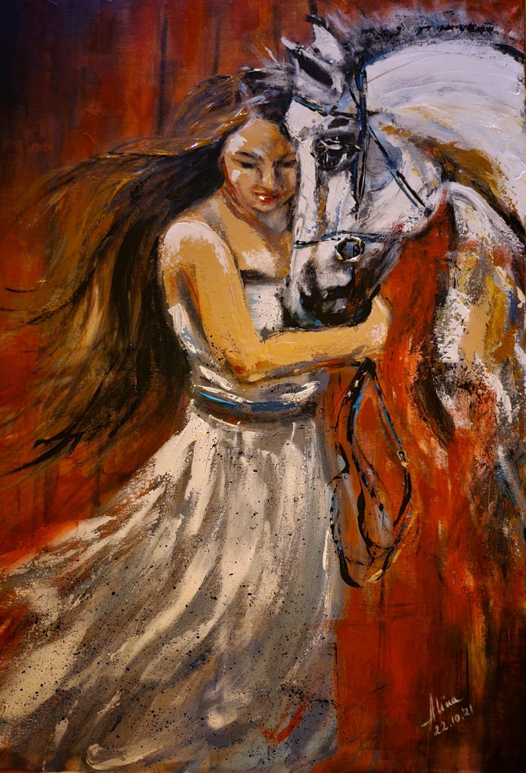 ArteDiAlina.com painting: Loving white